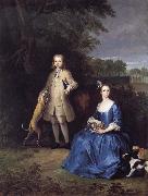 Peter Tillemans Master Edward and Miss Mary Macro oil painting